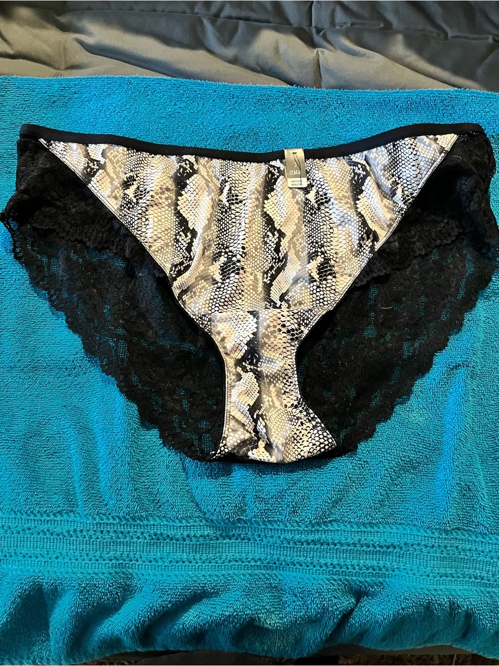 torrid Black Lace Bikini Panty with Sheer Floral Panels